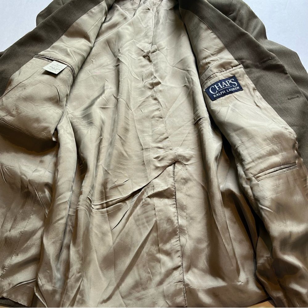 Chaps Ralph Lauren Men's Wool Sport Coat Olive Green Size 41R - Picture 9 of 9